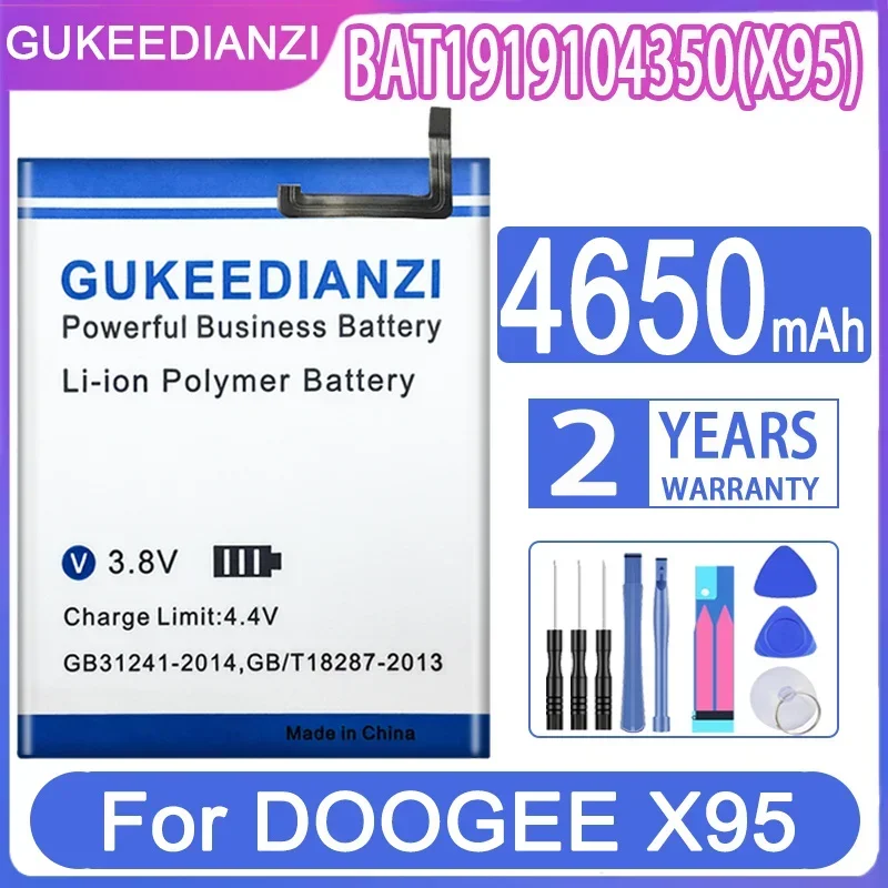 

Сменный аккумулятор GUKEEDIANZI BAT1919104350 (X95) 4650 мАч для батарей Doogee X95 X 95 + Бесплатные инструменты