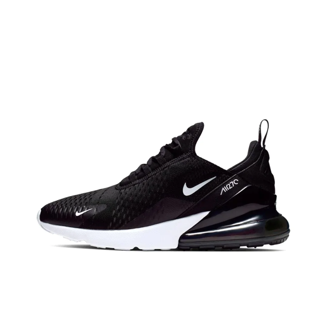 Nike New Air Max 270 Low Men's And Women's Sneakers Trendy Fashion Casual Shoes Comfortable And Wearable Sneakers Glossy Black