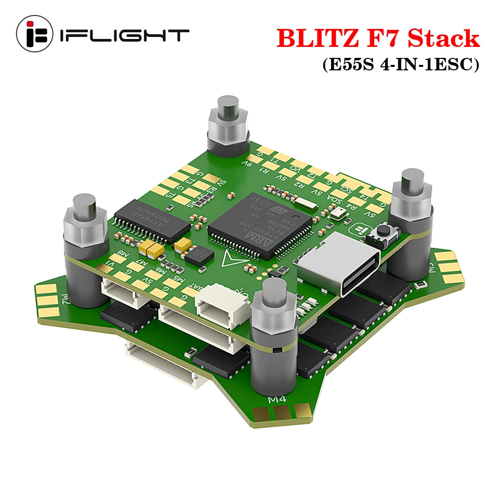 IFlight BLITZ F722 F7 Flight Controller ICM42688 OSD Flash 32MB Barometer W/ E55S 4in1 2-6S ESC/ 1.6W VTX for RC FPV Drone