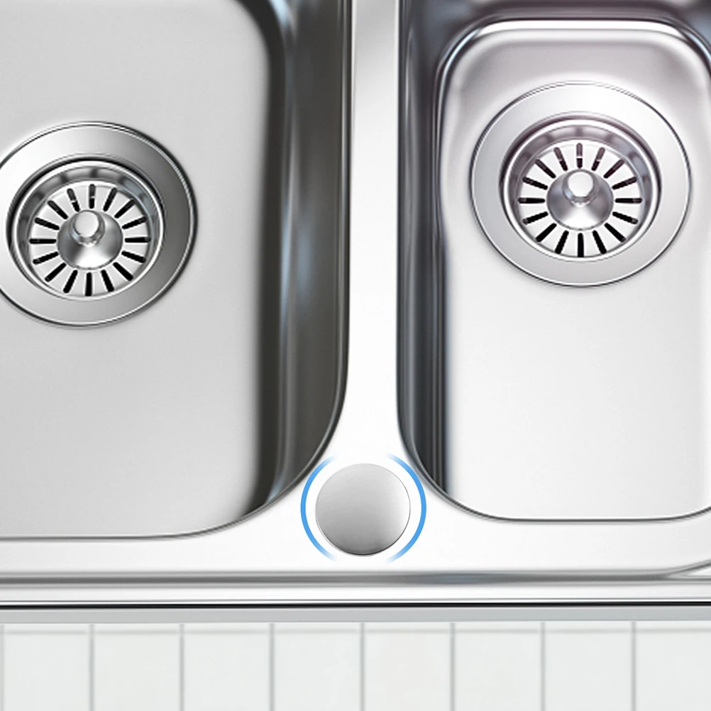 

6Pcs Stainless Steel Sink Hole Cover Water Resistant Kitchen Sink Accessory Easy Installation Faucet Hole Filler