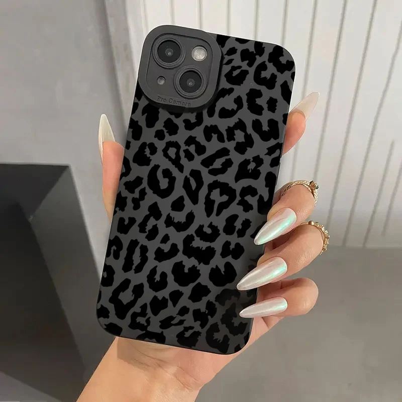 Fashion Leopard Heart Phone Case For Xiaomi Mi 14T 12T 11T 11 10T Poco X5 F5 X4 M4 F4 X3 M3 Pro Lite 4G 5G Soft Silicone Cover