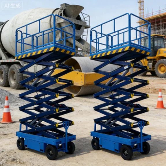 YG Customized 6m 12m Electrical Lift Electric Scaffolding Lifting Platform Small Sissor Man Aerial Work Platform Self Propel Sci
