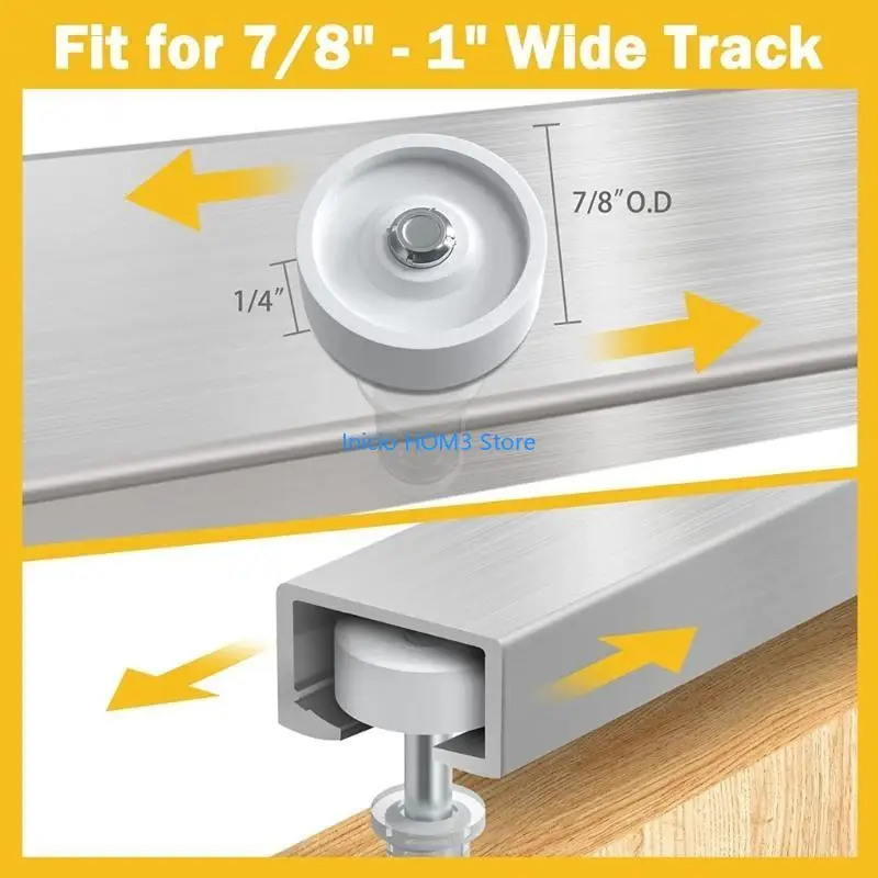 A5YD 4 PCS Folding Door Hardware Repair Replacement Bi-fold Closet Door Hardware Set
