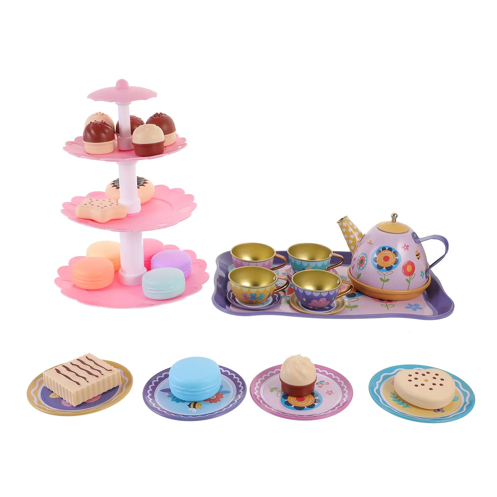1set-kids-cartoon-tin-tea-set-pretend-play-metal-teapot-cups-set-for-children-realistic-tea-party-simulation-educational-play