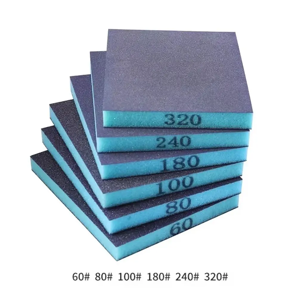 5Pcs 60-320 Grits Sanding Sponge Blocks Double-Sided Soft Foam Wet Dry Sanding Blocks Reusable Washable Polishing Sanding Sponge view 3