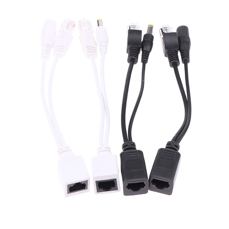 Passive Power Over Ethernet Cable Adapter, POE Splitter, RJ45 Injector, Módulo de Alimentação, 12-48V Cabo para Câmera