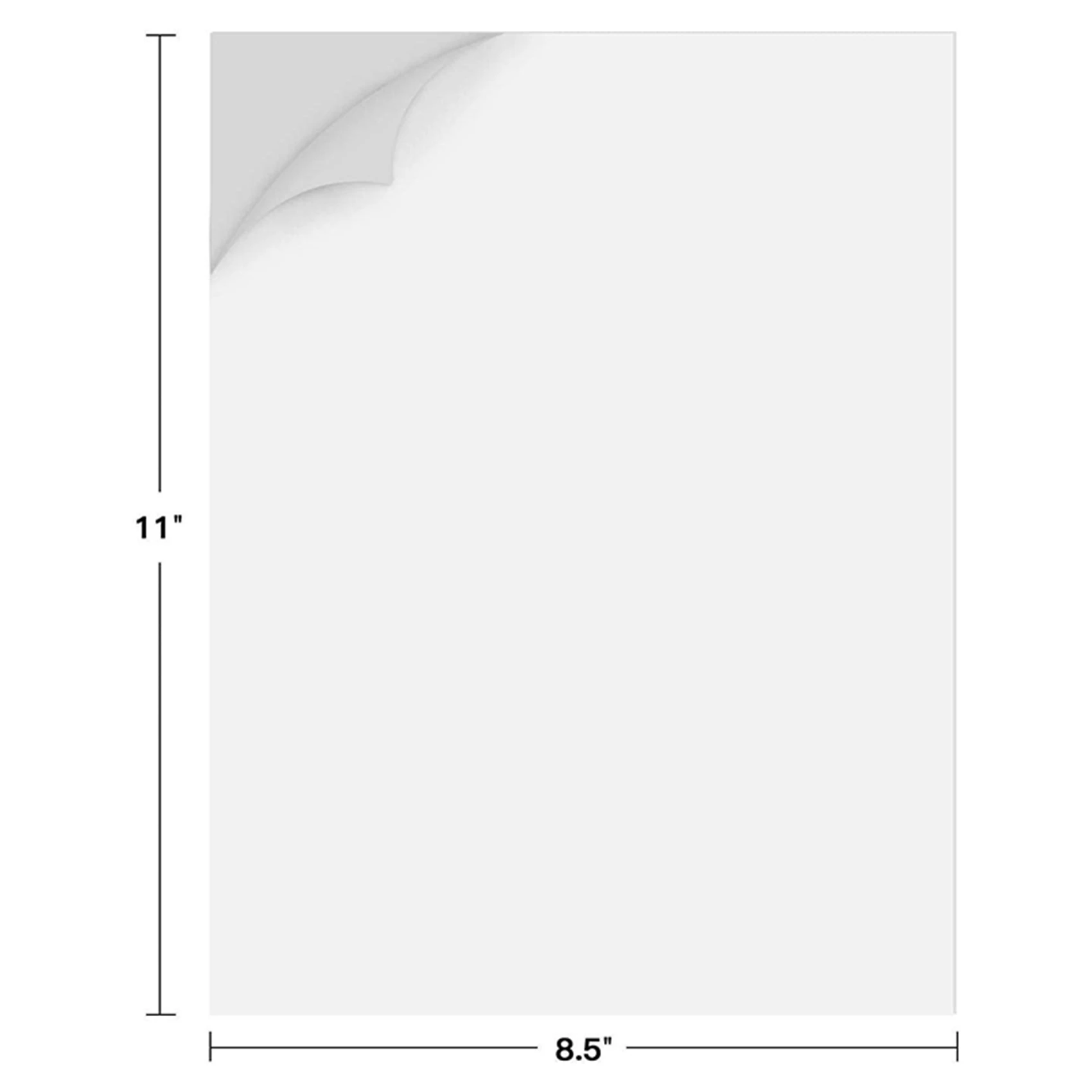 ورق لاصق فينيل مقاوم للماء قابل للطباعة ممتاز لنفث الحبر والطابعة 210X280mm 90 ورقة ورق لاصق أبيض غير لامع