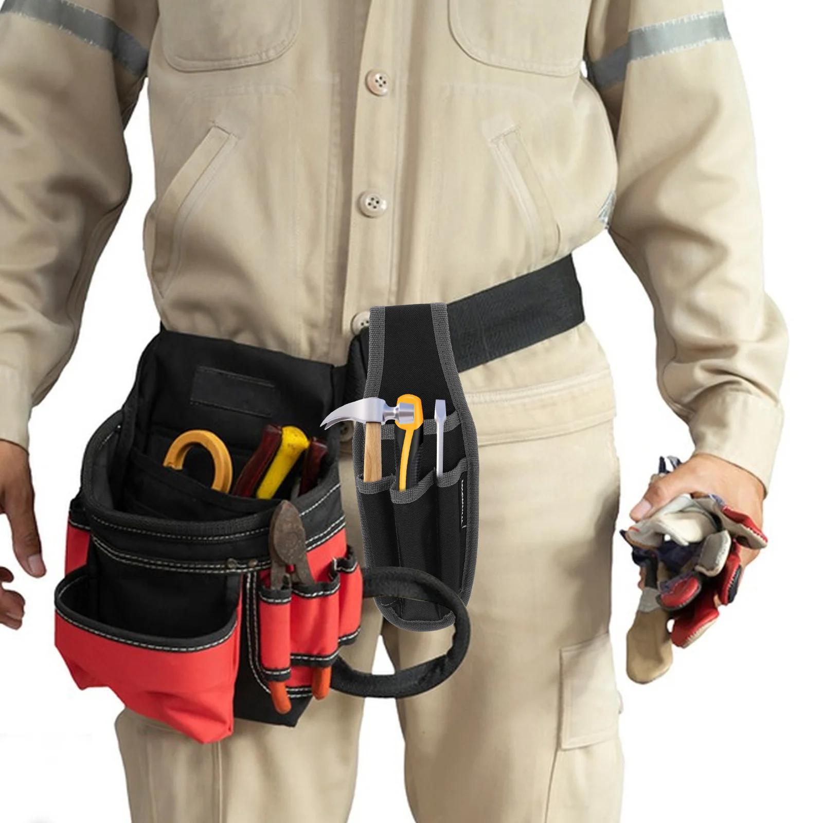 Tool Waist Pouch for Maintenance Repair Electrician Small Screws Utility Polyester Carpenter