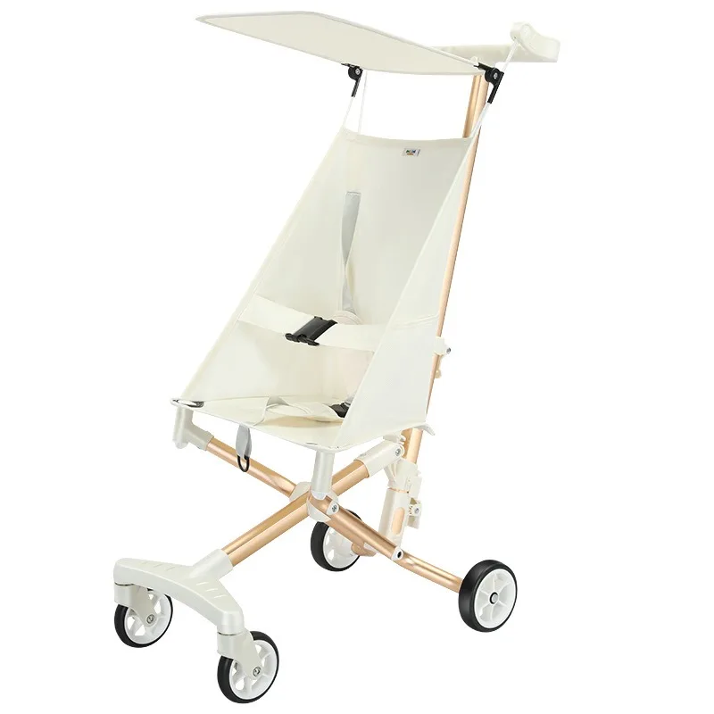 

Lightweight Baby Stroller 2 In1 Newborn Foldable Travel Pram Baby Carriage Infant Four Wheels High Landscape Toddler Trolley