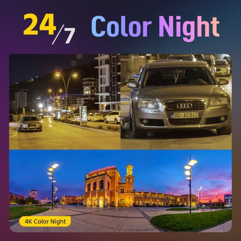 ANNKE 8MP 4K بانورامية AI AcuSense ColorVu POE IP كاميرا الأمن في الهواء الطلق IP67 مانعة لتسرب الماء CCTV دعم 2-Way الصوت
