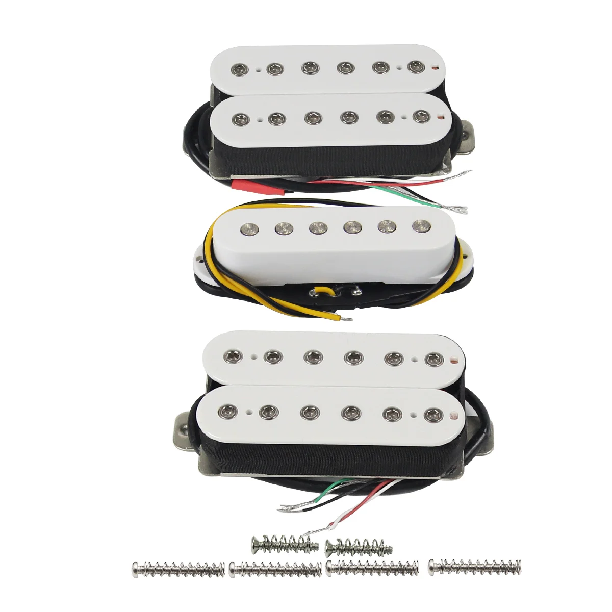 FLEOR 3pcs Double Coil Humbucker Pickups + Single Coil Pickups Ceramic Magnet for HSH Electric Guitar Guitar