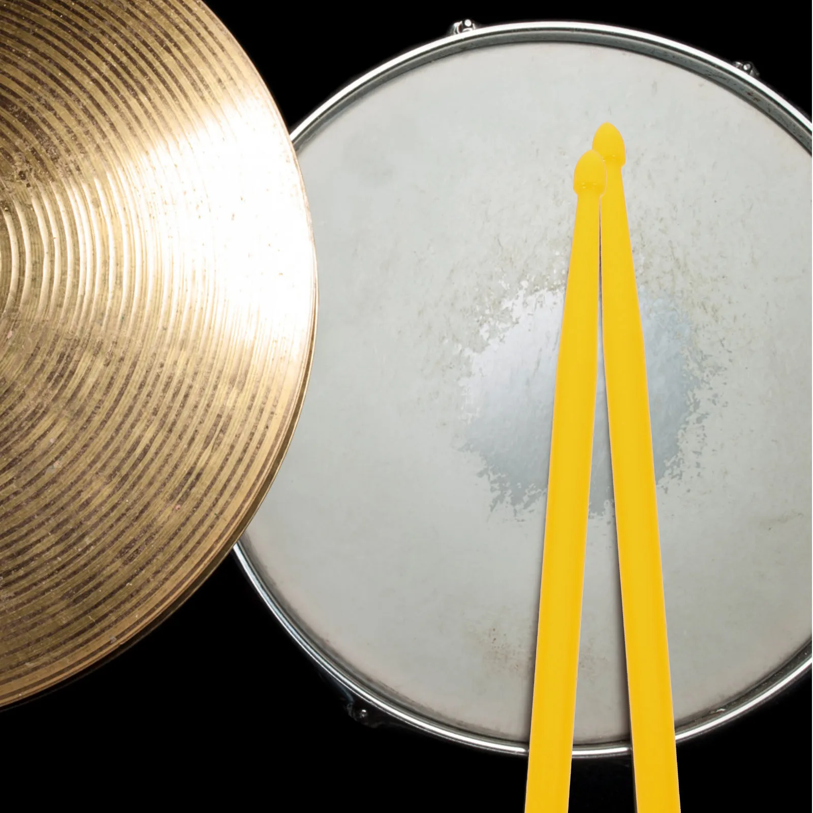 

1 Pair Double-End Drum Sticks Durable Lightweight Percussion Stick For Jazz Practice Portable Nylon Tips Stage Performance Music