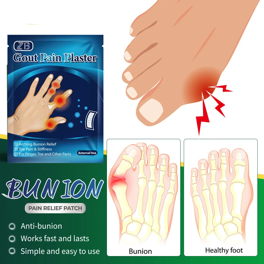 

8Pcs Bunion Pain Relief Patch Feet Bone Thumb Corrector Arthritis Gout Swelling Treatment Medical Plaster Toe Joint Pain Patch