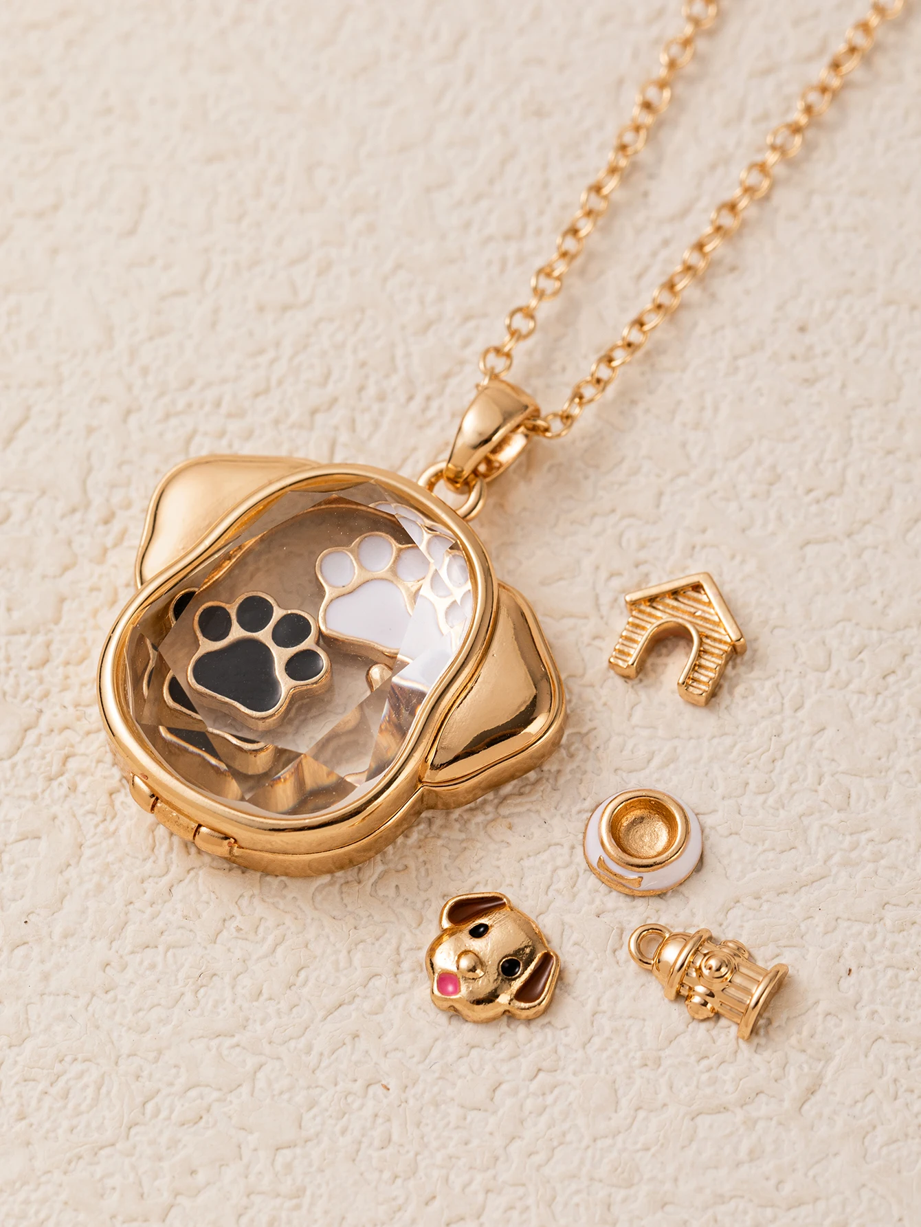 Neues beliebtes süßes Welpen-Anhänger-Accessoire mit verstellbarer DIY-Halskette für Damenschmuck – Detail 3