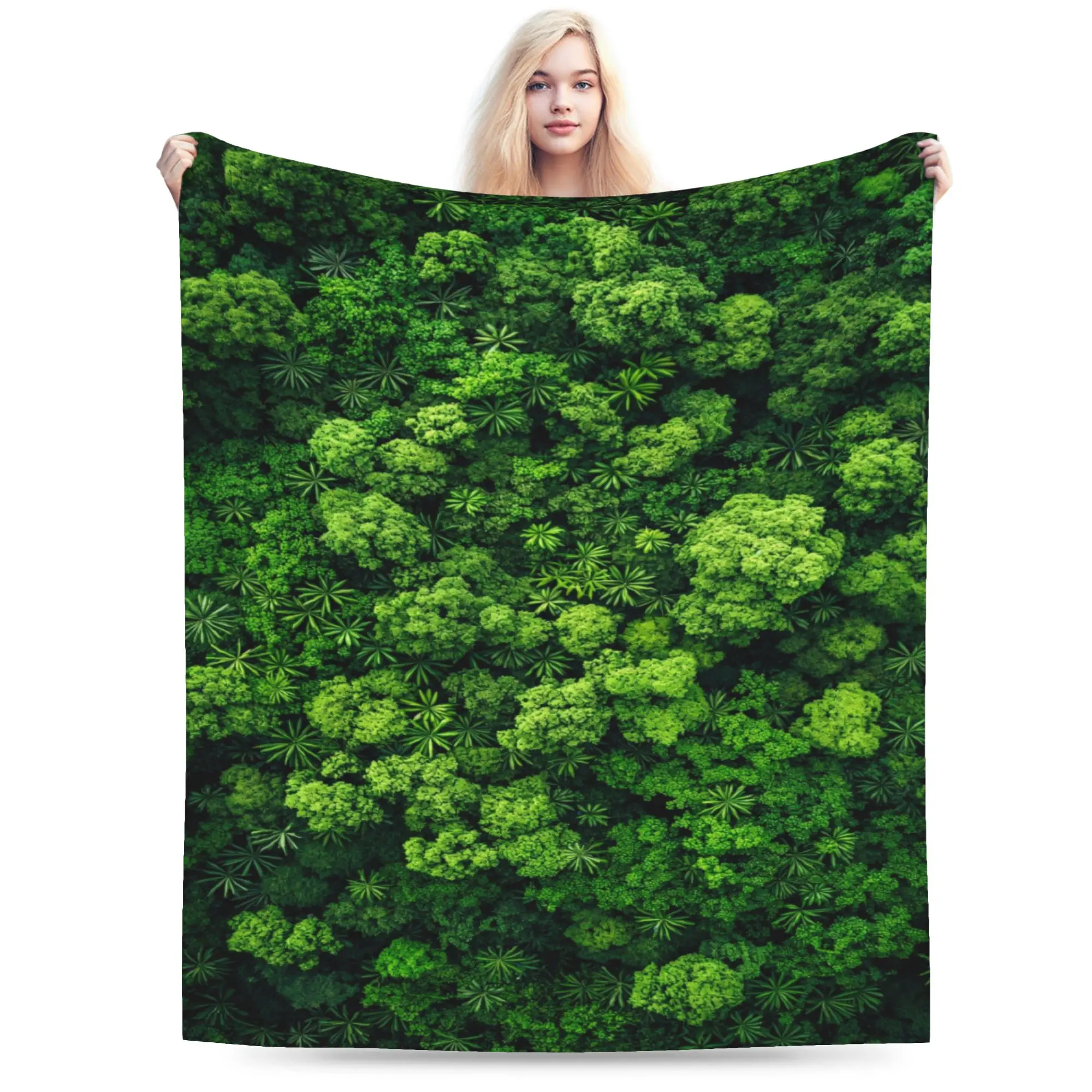 Couverture de combat d'herbe Y2K, couverture de verdure de terre de prairie, polaire Super douce, lavable en Machine