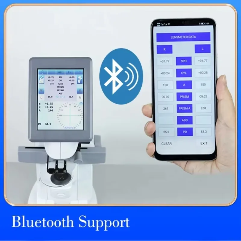Price Auto Lensometer Optometry Equipment 5.6 Inch Capacitor Screen Measure Range -40D--+25D Blue Tooth