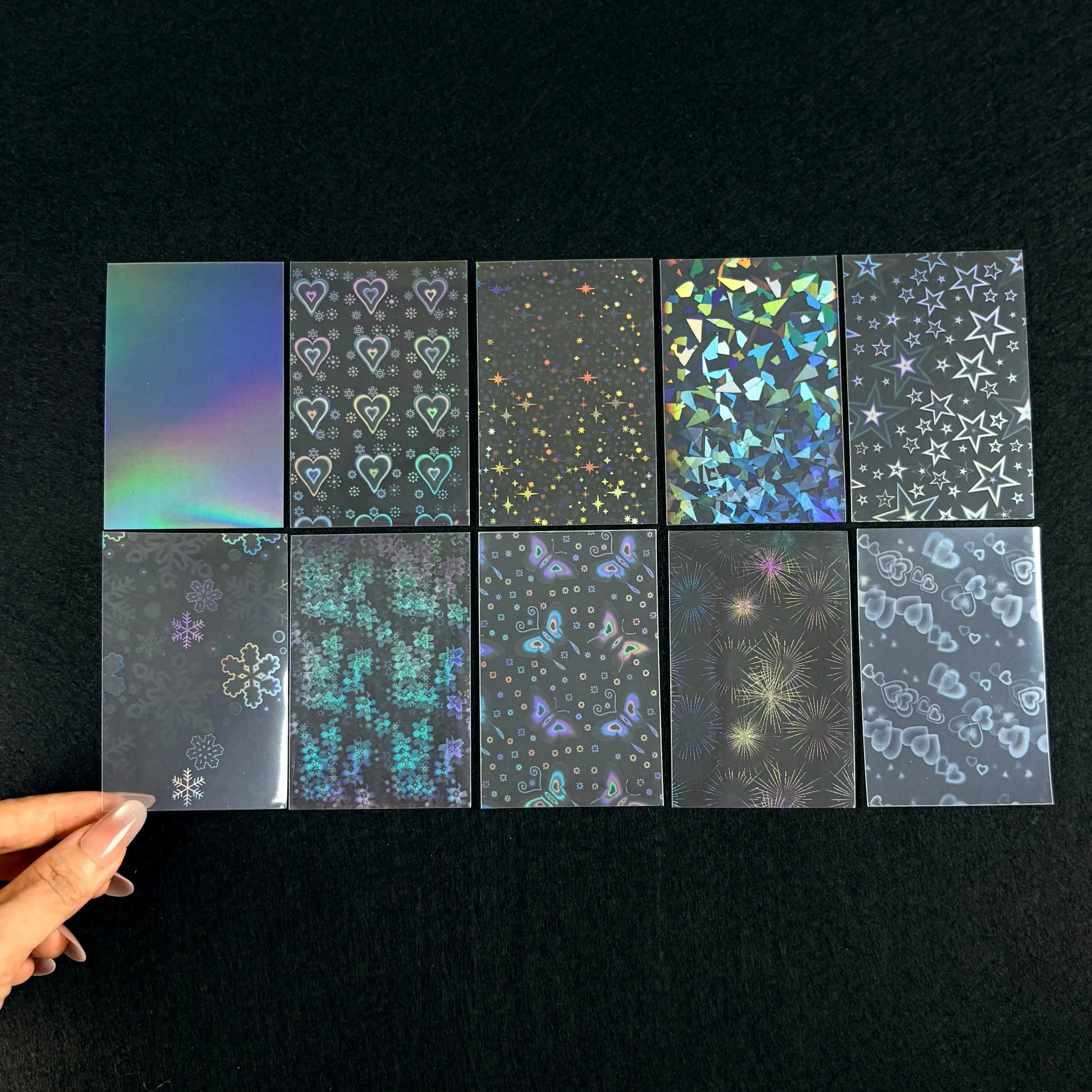 50-150pcs Kpop Photocard Sleeves 58x89mm Album Holographic Kpop Card Protector Archival Safe PVC-Free TCG Board Game Sleeves