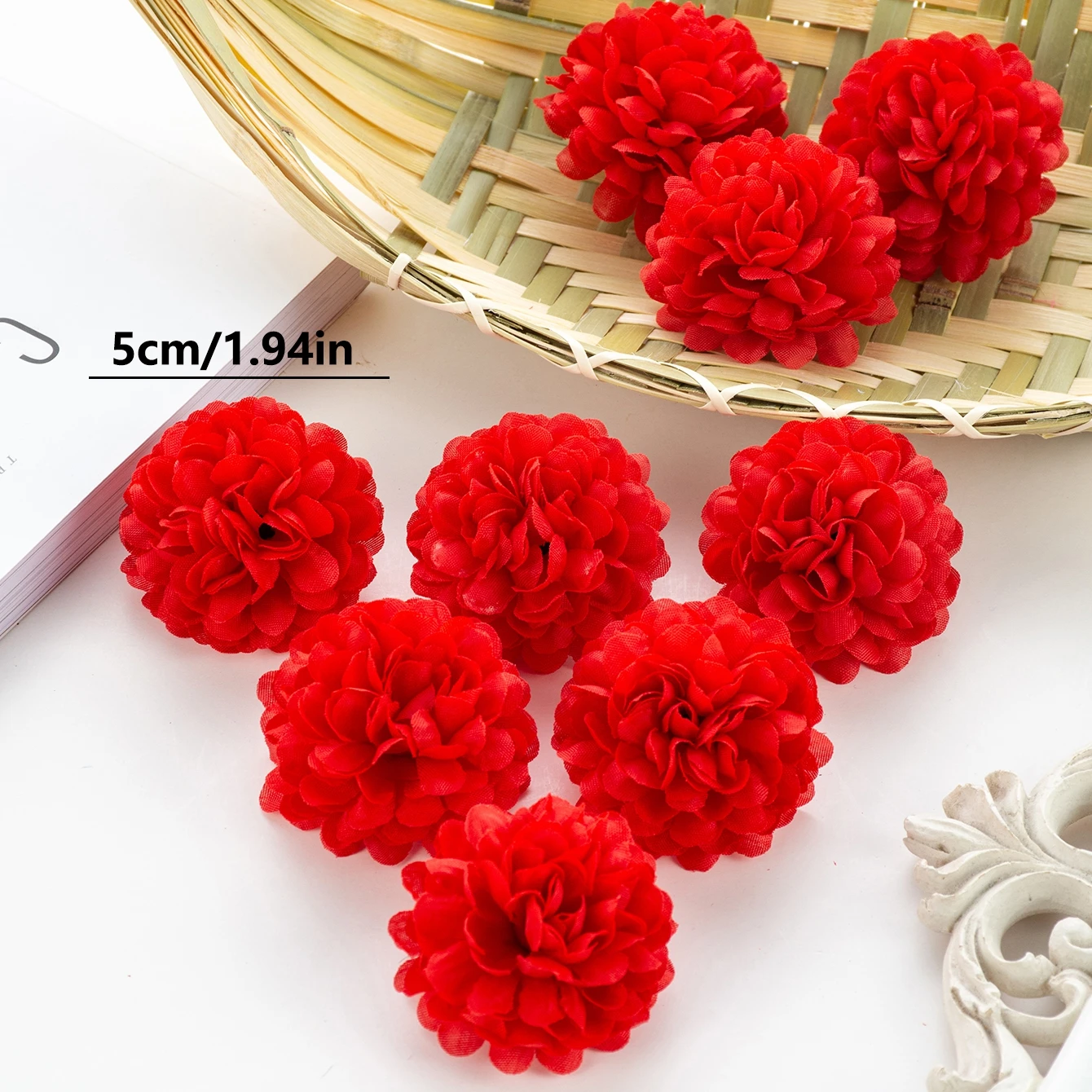 100 stücke Künstliche Hortensien Blumen Großhandel Hochzeit Home Party Diy Zimmer Box Decor Urlaub Candy Box Gefälschte Seide Scrapbook Pflanzen – Detail 1