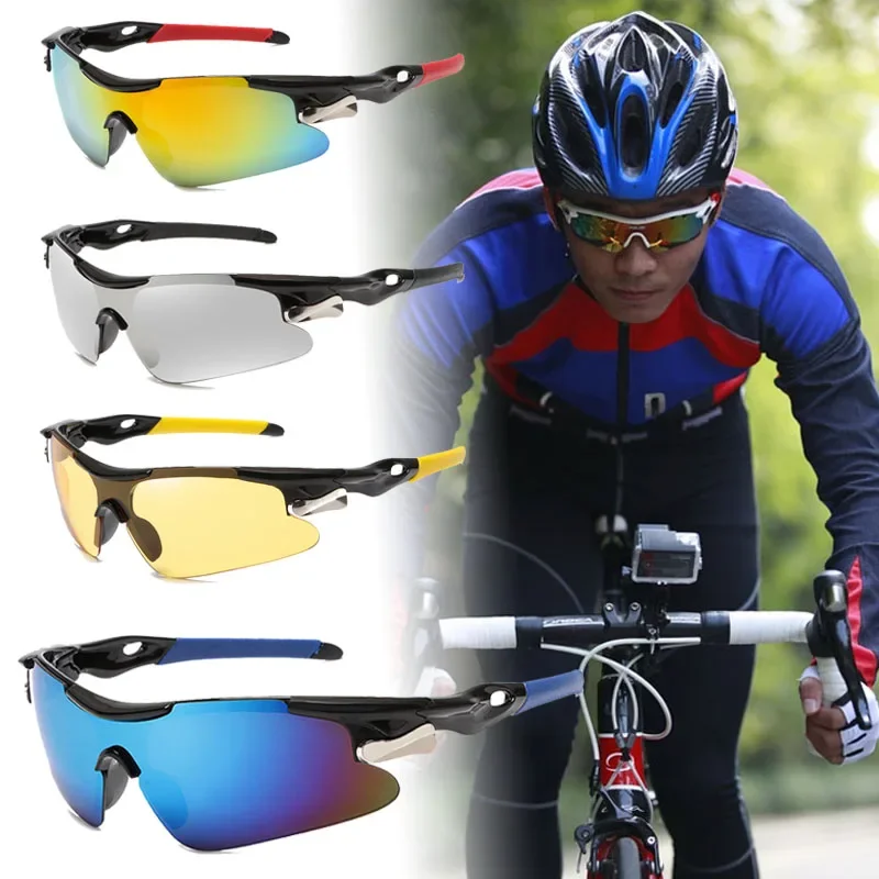 2024 New Outdoor Sport Cycling Eyewear Mountain Bike Bicycle Glasses UV400 Men Women Sports Sunglasses Hiking Running Windproof