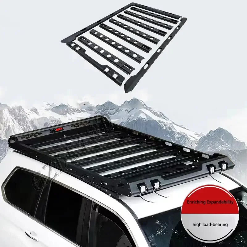 

GZDL4WD 4x4 Off-Road Universal 220x125cm Steel Rood Rack For Land Cruiser Fj Cruiser Roof Rack Car Luggage Rack Roof Carrier