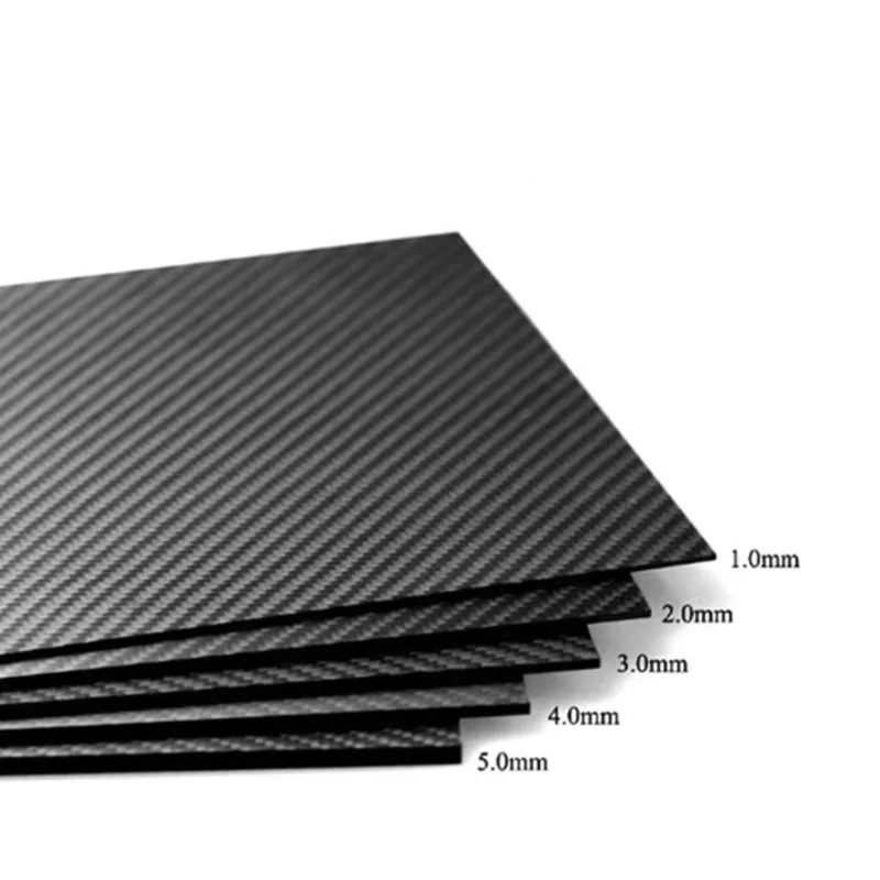 200x40mm 3K Pure Carbon Fiber Board Sheet High Hardness Composite Materials Laminate Carbon Plate Thickness 0.5-6mm Glossy&Matt