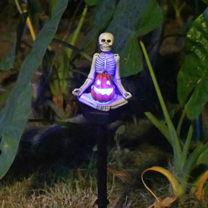 Solar Halloween Lights Outdoor Skull And Pumpkin Pathway Light Solar Lights Outdoor For Halloween Decoration For Outdoor Garden