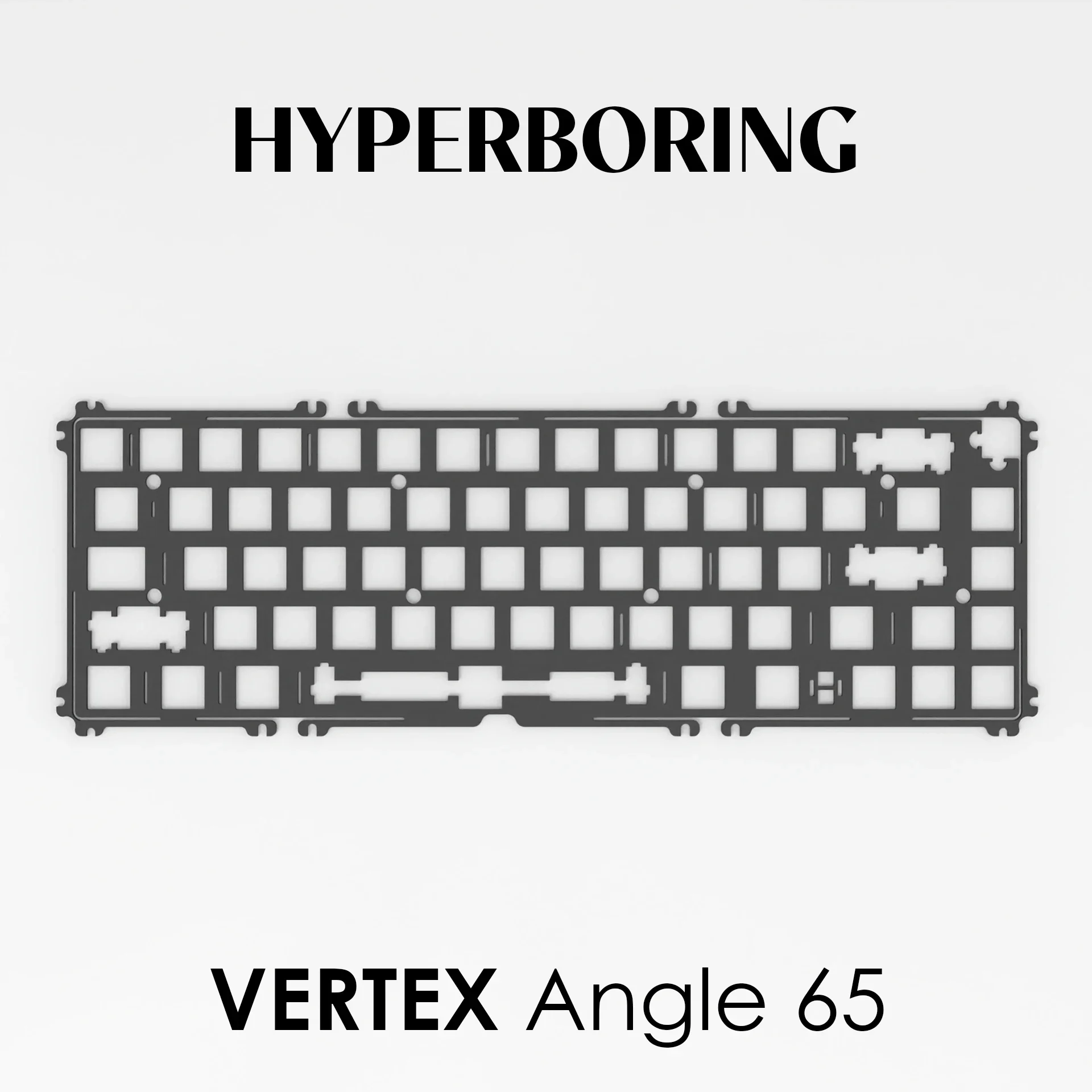 Vertex Angle 65 Kit Keyboard Pelat Posisi PC PP FR4 Pelat Aluminium Terpasang Pelat Keyboard
