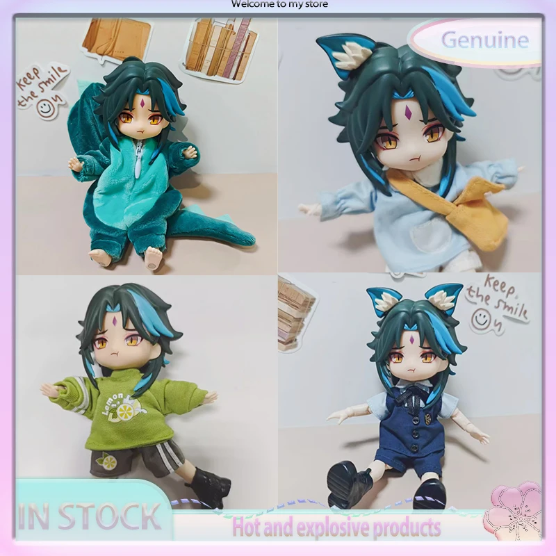 New Original Genshin Impact Mandrill Bjd Doll Ob11 Clay Doll Dinosaur Dress Movable Doll Replaceable Expression Clothes
