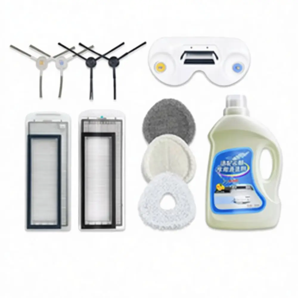 For Mijia MJSTP Robot Vacuum Cleaner Parts Kit Main Roller Brush Hepa Filter Side Brushes Mop Pad Replacement Set
