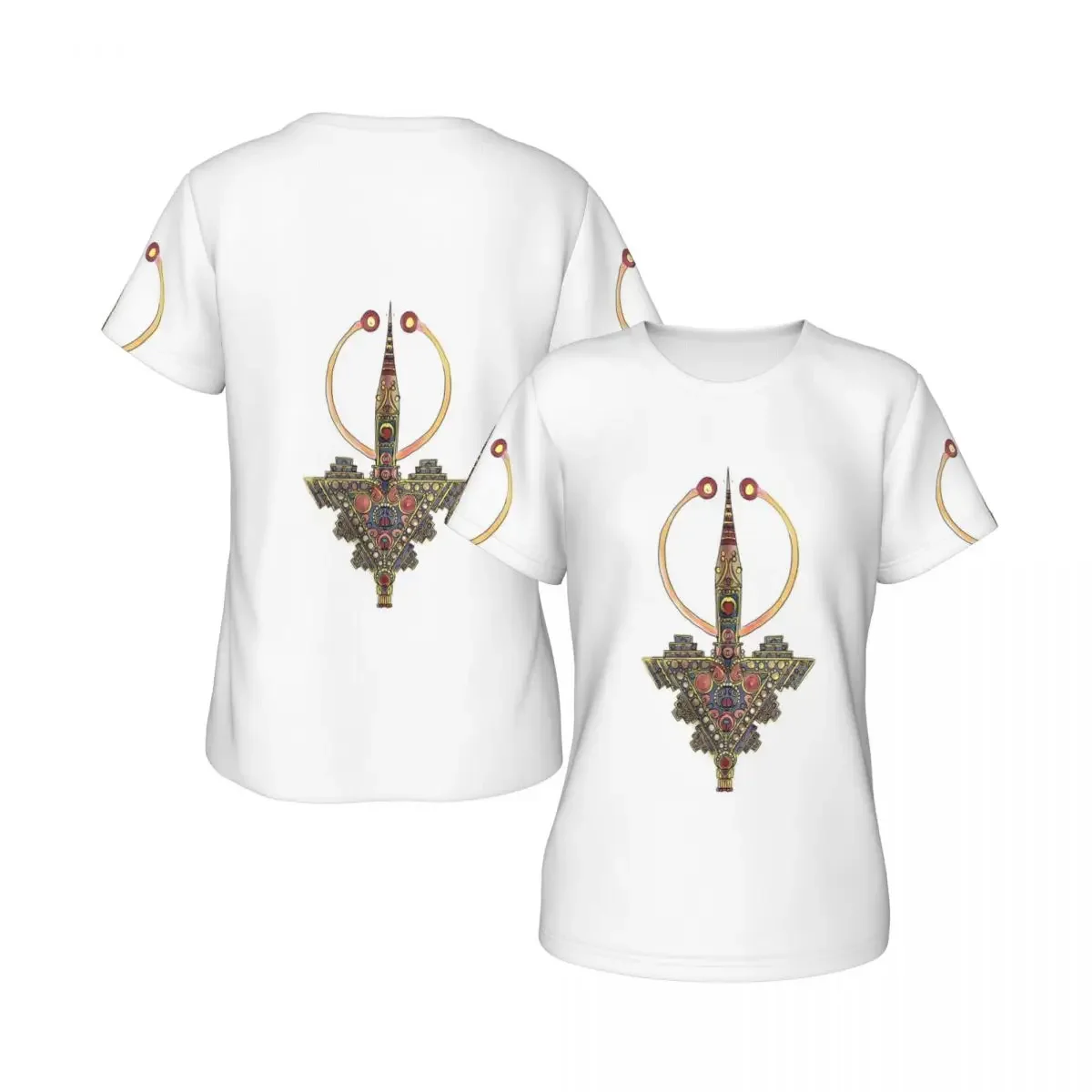 Kabyle Jewelry Amazigh Morocco T-Shirt for Women Crew Neck Streetwear T Shirts Women's Tees Short Summer Clothes Tops