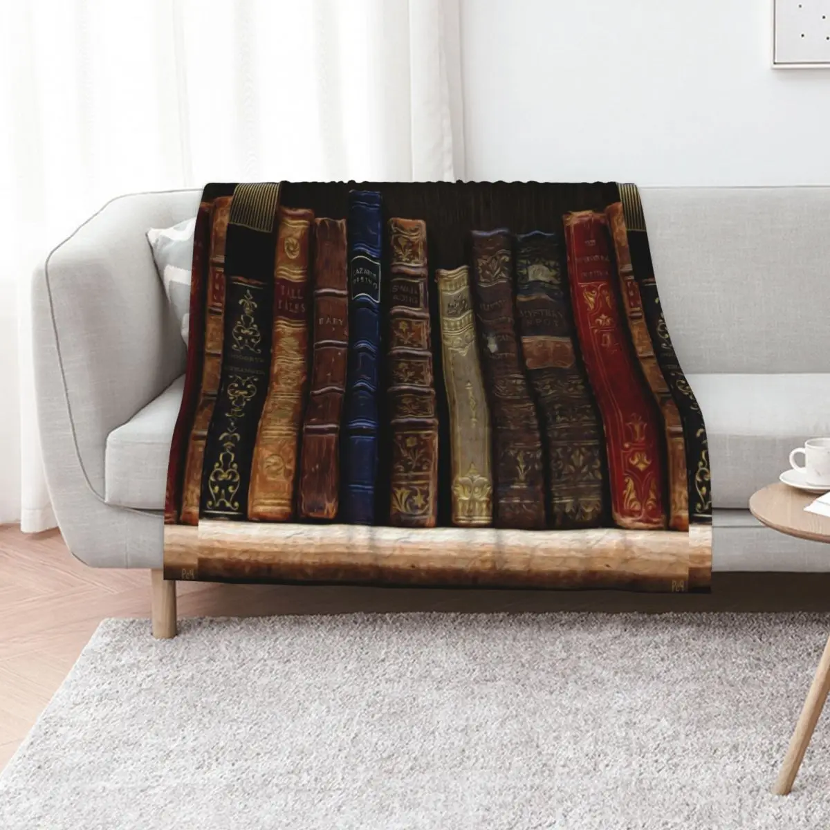 Antique Books of Supernatural Episodes Graphic Art, Single and Repeating Pattern Throw Blanket anime wednesday Blankets