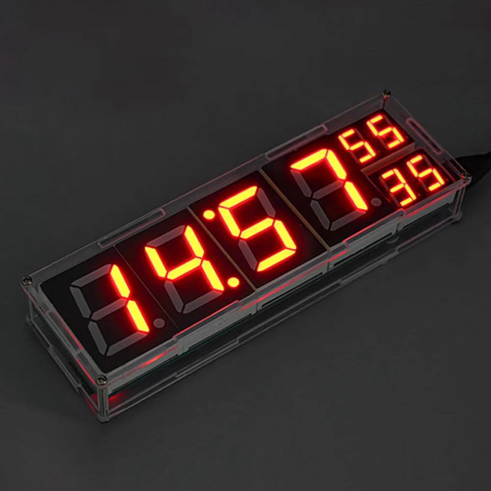 DIY Kit Electronic ESP8266 Network Clock WiFi Module 8-bit Digital Tube Display Time Temperature Alarm Soldering Practice Kit