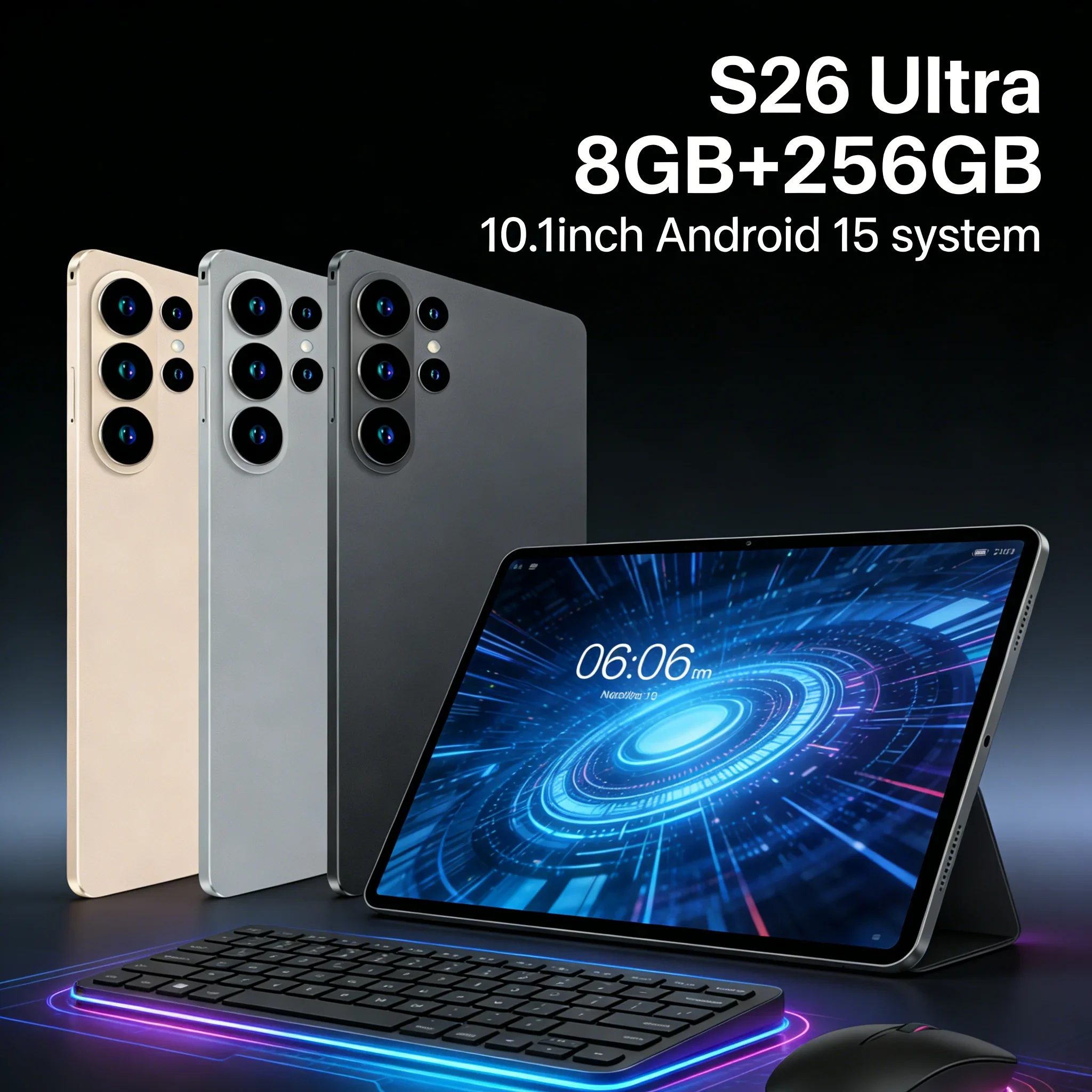 Business Android Tablet 8GB+256GB, HD Camera, 4000mAh Battery, Android 15 for Productivity