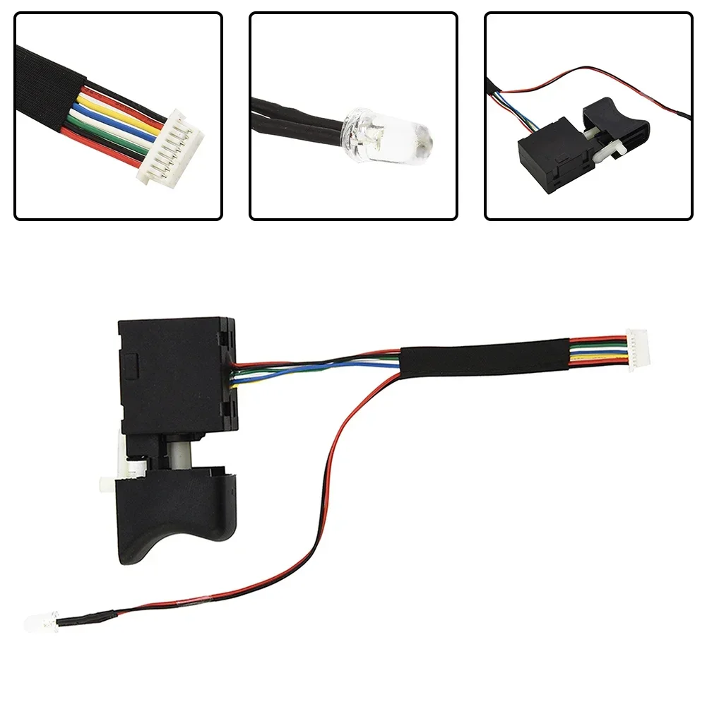 Fırçasız Elektrik Anahtarı Toz Geçirmez Hız Kontrolü Basma Düğmesi Tetik Anahtarı Aksesuarları 2106/161/169 Işık Ile!!! !