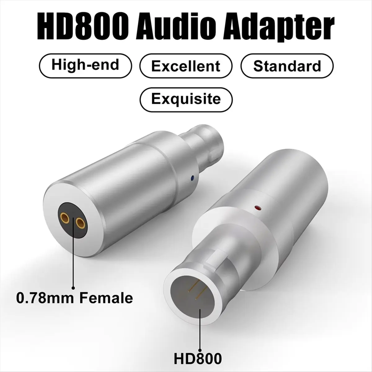 【ELEVATE LIFE】Headphone Converter for HD800 HD820 HD800S Male to 0.78mm Female Adapter D1000 Audio Jack Adapter