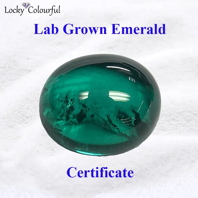 

Lab Grown Colombia Emerald Top Quality Oval Cut Surface Advanced Charms for DIY Jewelry Making Rings Selectable AGL Certificate