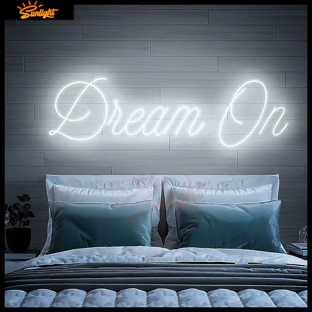 Dream on neon sign,Dream on neon light,Dream on sign,Neon sign bedroom pink,Neon light sign bedroom decor,Led neon sign pink