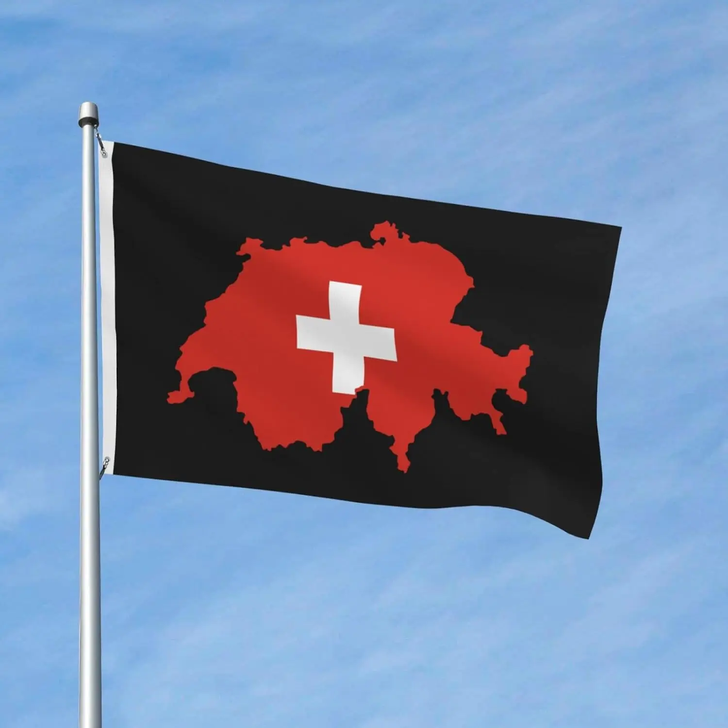 Flagnshow 100% Polyester Switzerland Terrain Map Flags