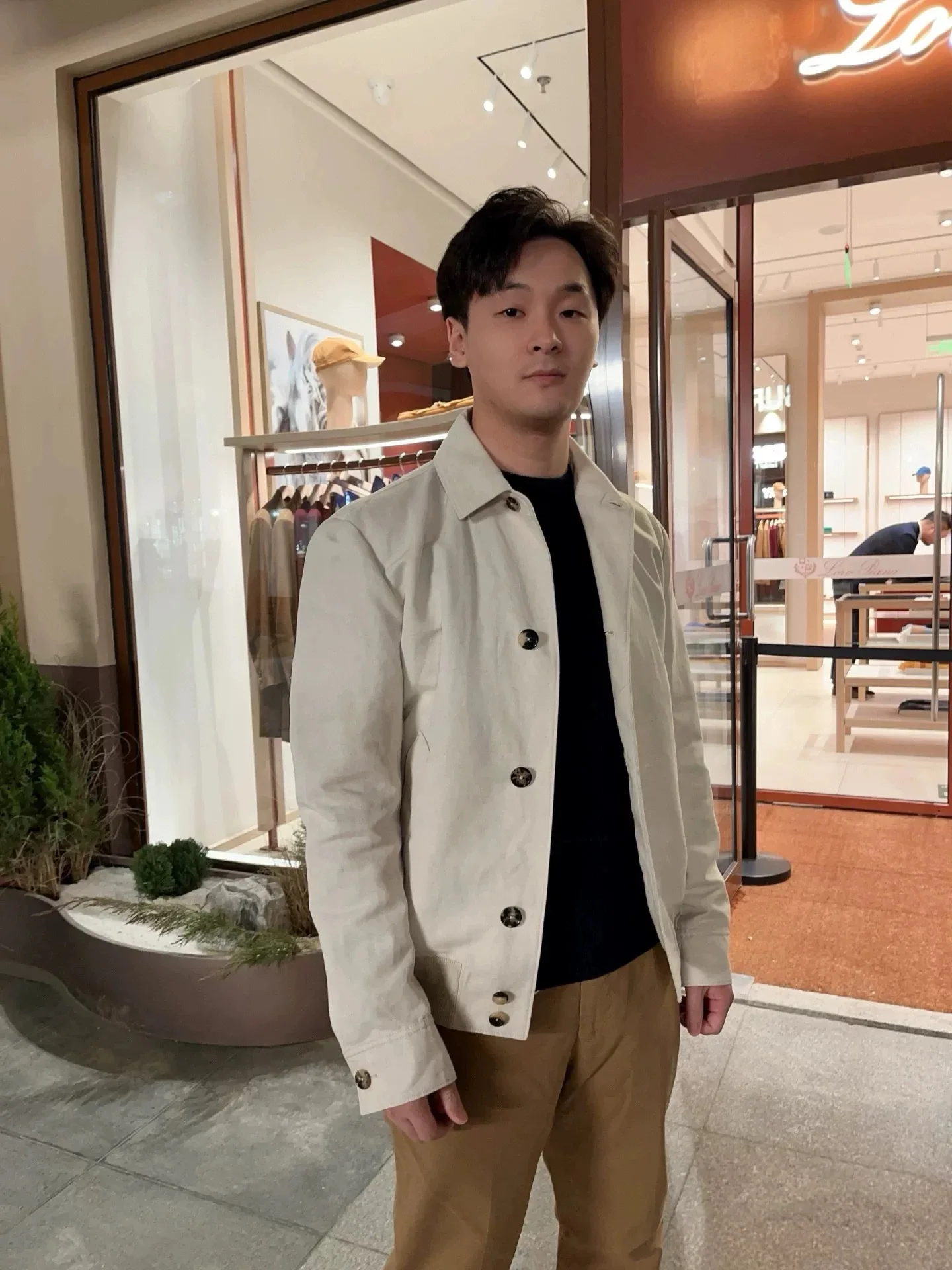 

Italian Sle Luxury Men's Jaet Simple No Logo Casual Autumn Busin Coat Stand Fit Mid-Year Long Sve Pure Color