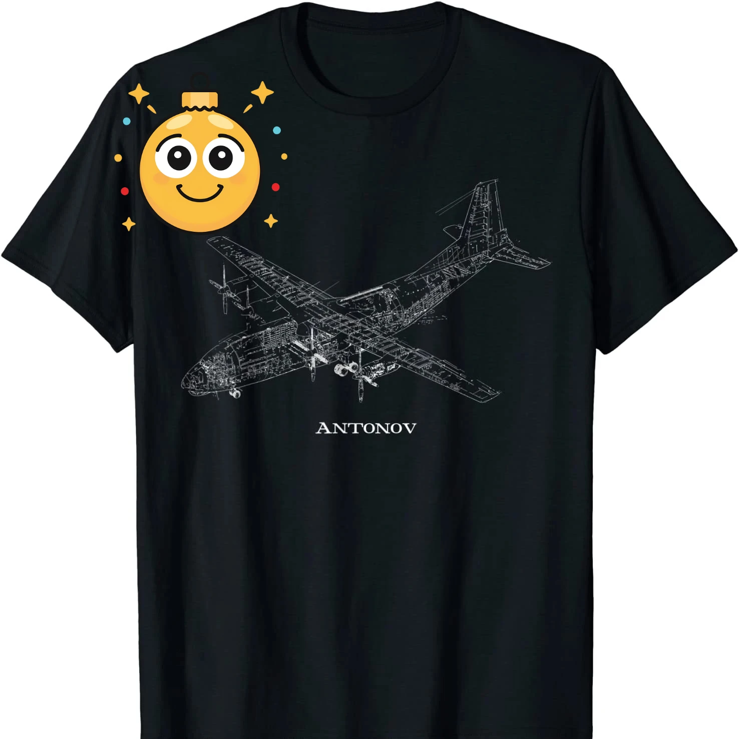 Antonov AN-12  Transport Aircraft Blueprint T-Shirt 100% Cotton O-Neck Summer Short Sleeve Casual Mens T-shirt Size S-3XL