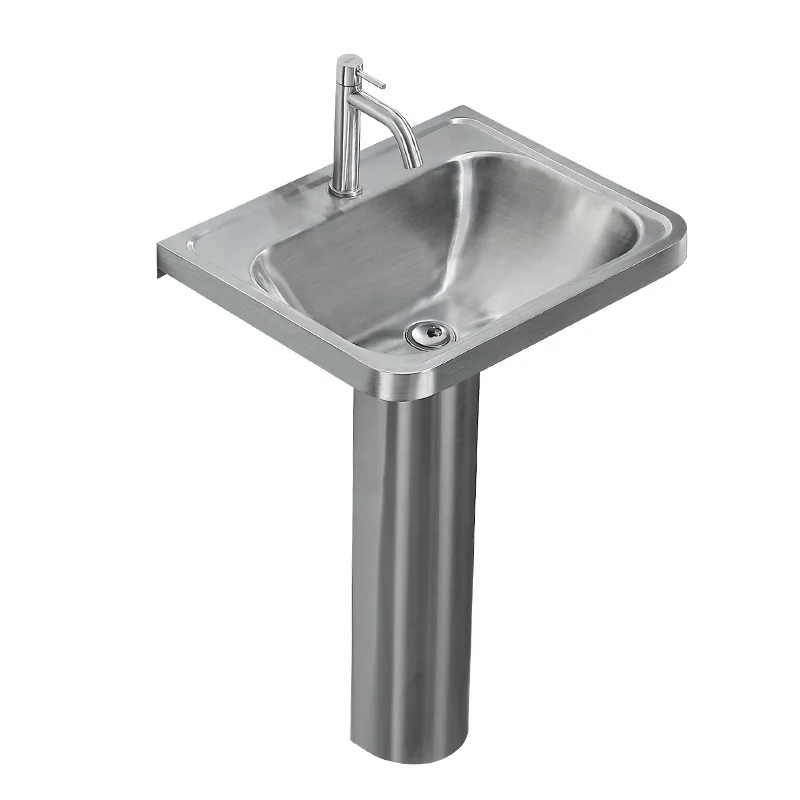 

304 stainless steel column basin wash basin split modern simple outdoor washbasin bathroom single basin