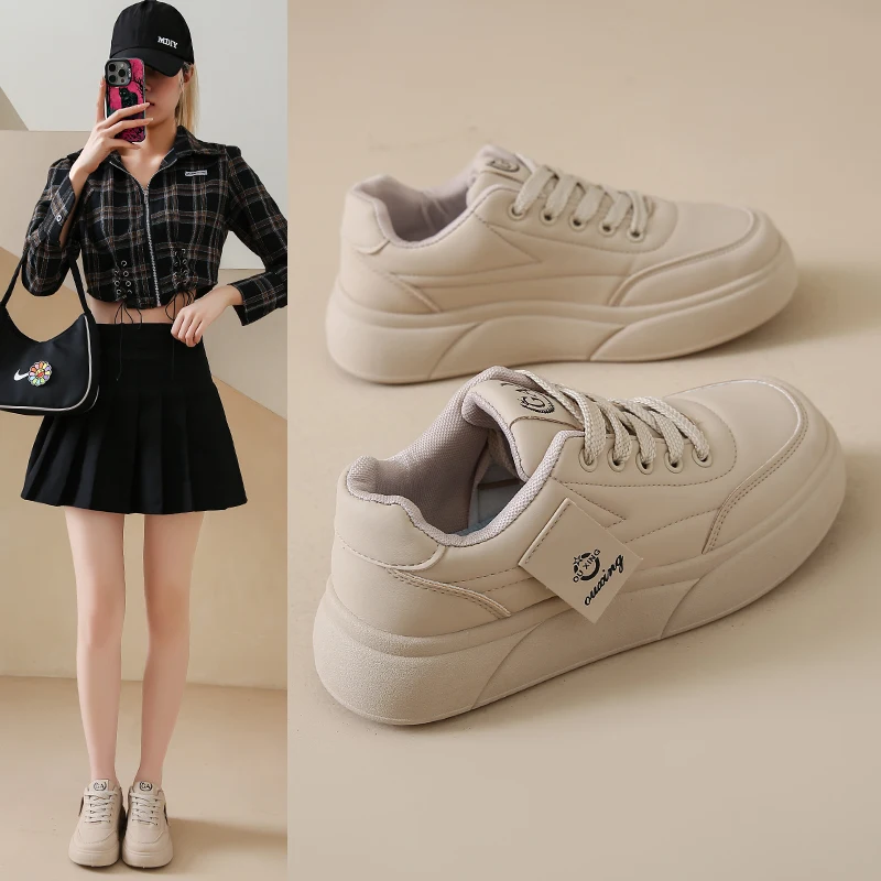

Women's 5CM Platform Sneakers for Women Comfortable Walking Shoes Non Slip Rubber Sole Casual Fashion Breathable Footwear