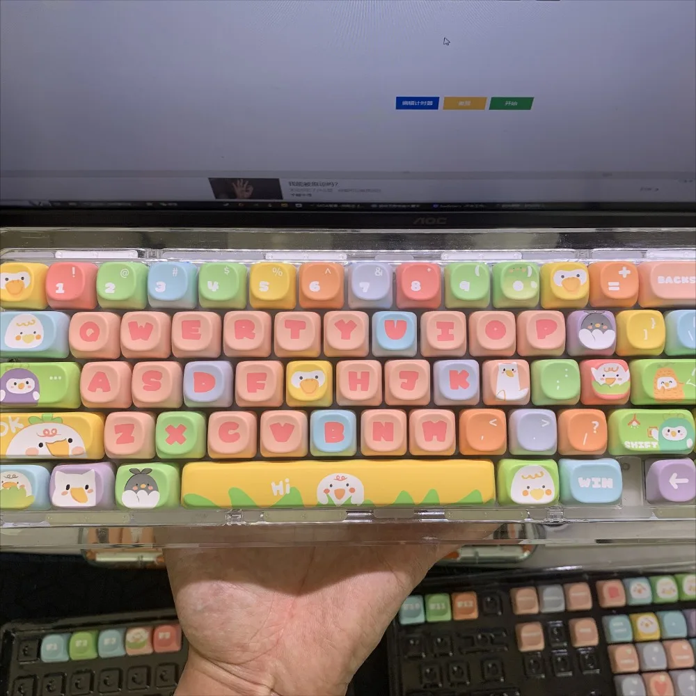 

Skittles Land, Keycap 135 Keys, Cherry/XOA PBT for 61/64/87/104/108Keys GMK67 Gaming Mechanical Keyboard