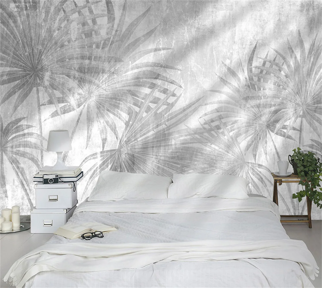 American style plant coconut tree elephant living room TV background wall paper bedroom wallpaper mural