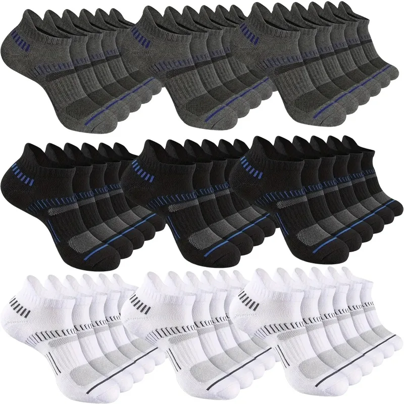 1-10 أزواج منخفضة قطع الكاحل الجوارب للرجال تنفس شبكة جوارب رياضية امتصاص سريعة الجافة خفيفة الوزن الراحة تناسب كل موسم جورب #6