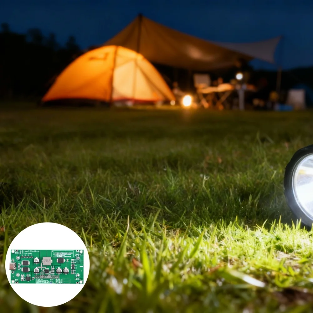 Type-C 15 واط 3A 18650 شاحن بطارية ليثيوم وحدة DC-DC تصعيد الداعم شحن سريع UPS امدادات الطاقة/محول 5 فولت 9 فولت 12 فولت