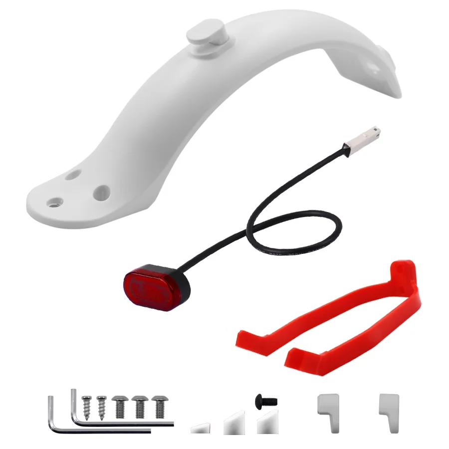 Für Xiaomi Mijia MI M365 1S M187 Pro E-Scooter Reifen Splash Kotflügel mit Hinten Rücklicht Vorne Hinten schutz Kotflügel schraube linie Teile