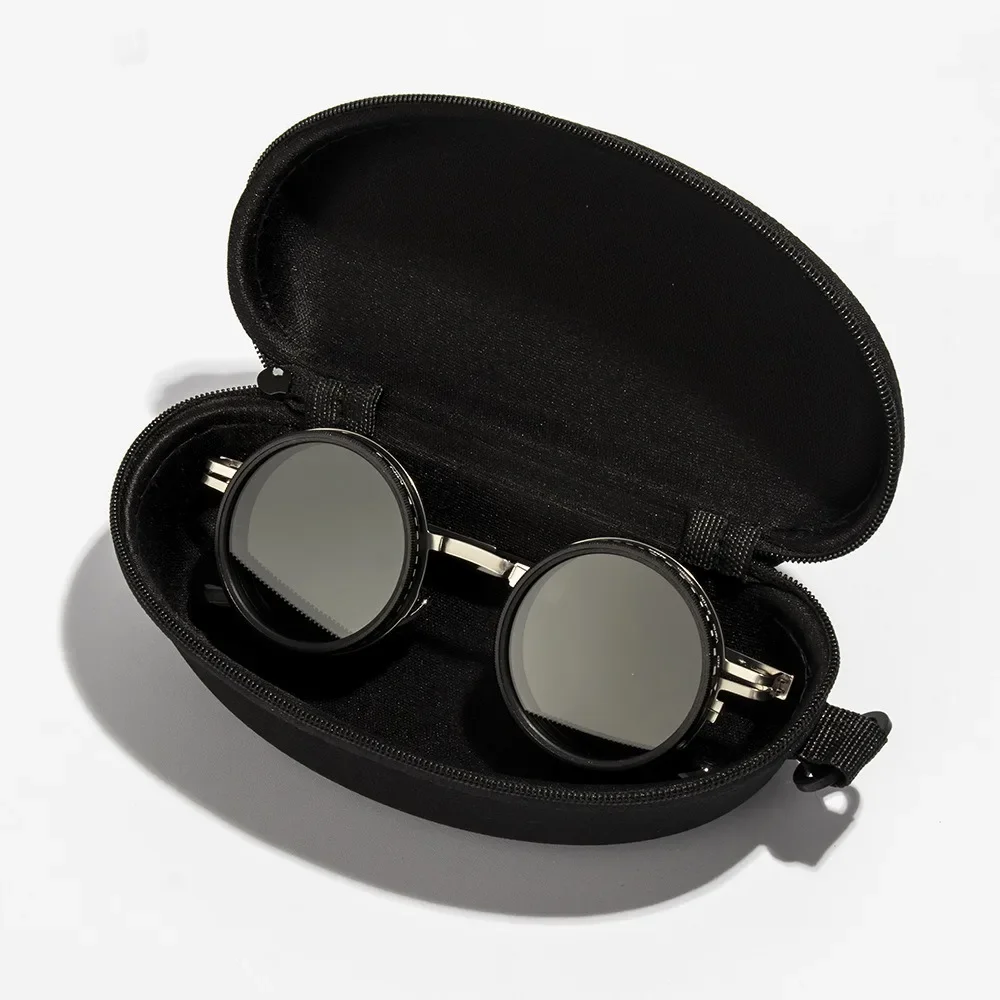 KLASSNUM Neue ND2-400 Einstellbare Dimmbrille 9-stufige UV400 Angeln Sonnenbrille Mit Glasse Fall ND Filter Sonnenbrille Fahren 5