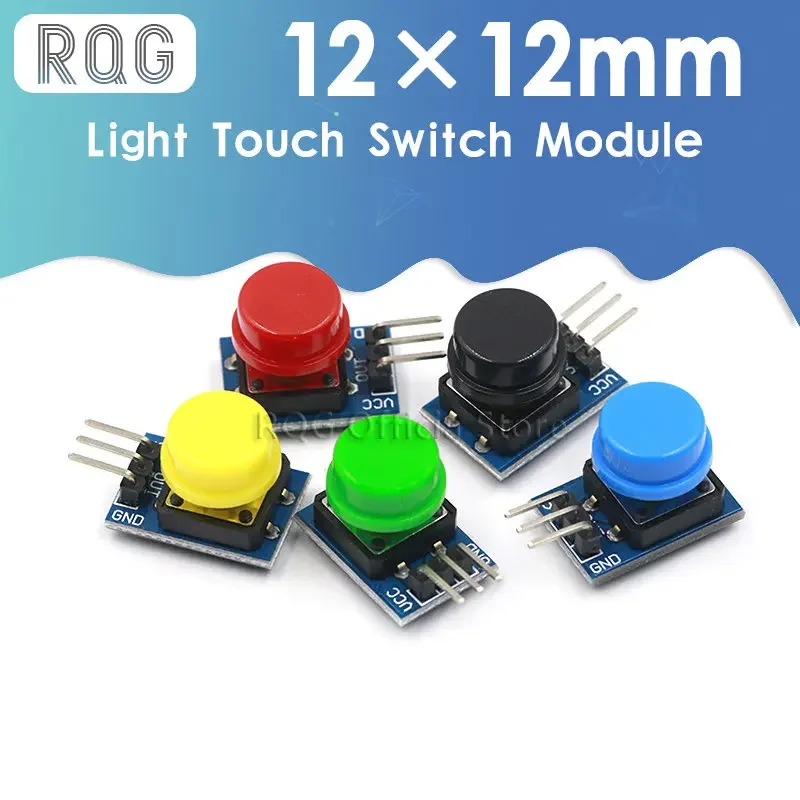 5pcs 12X12MM Big key module Big button module Light touch switch module with hat High level output for arduino or  3