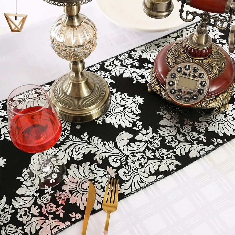European Style Table Runners Home Decoration Dining Table Runner Rectangular Printed Table Runner TV Cabinet Cover Cloth